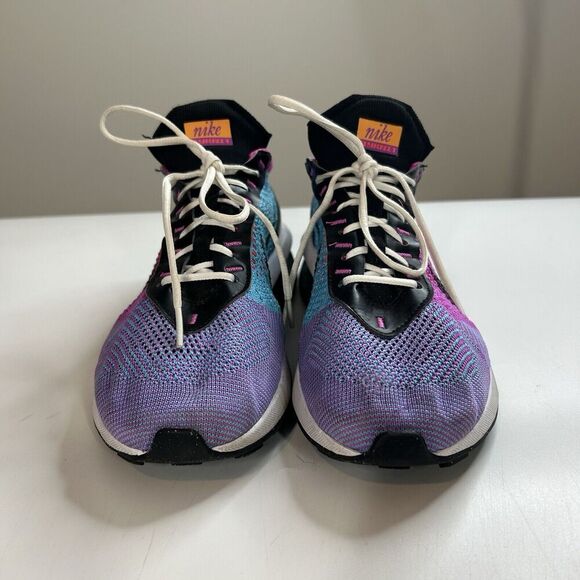 Nike Air Max Flyknit Racer Sneakers Pink Black Blue Women's Size 10 FD0822-500 - Picture 2 of 9